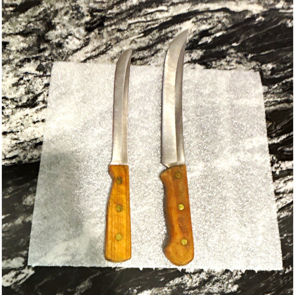 Lot of 2 Vintage Chicago Cutlery 66S & 45S Boning & Fillet Knives 8" & 10" Blade